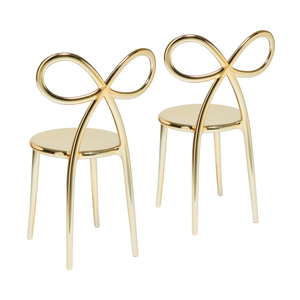 Modern Chic Dining Chair Set (2) | Qeeboo Ribbon | OROA.com