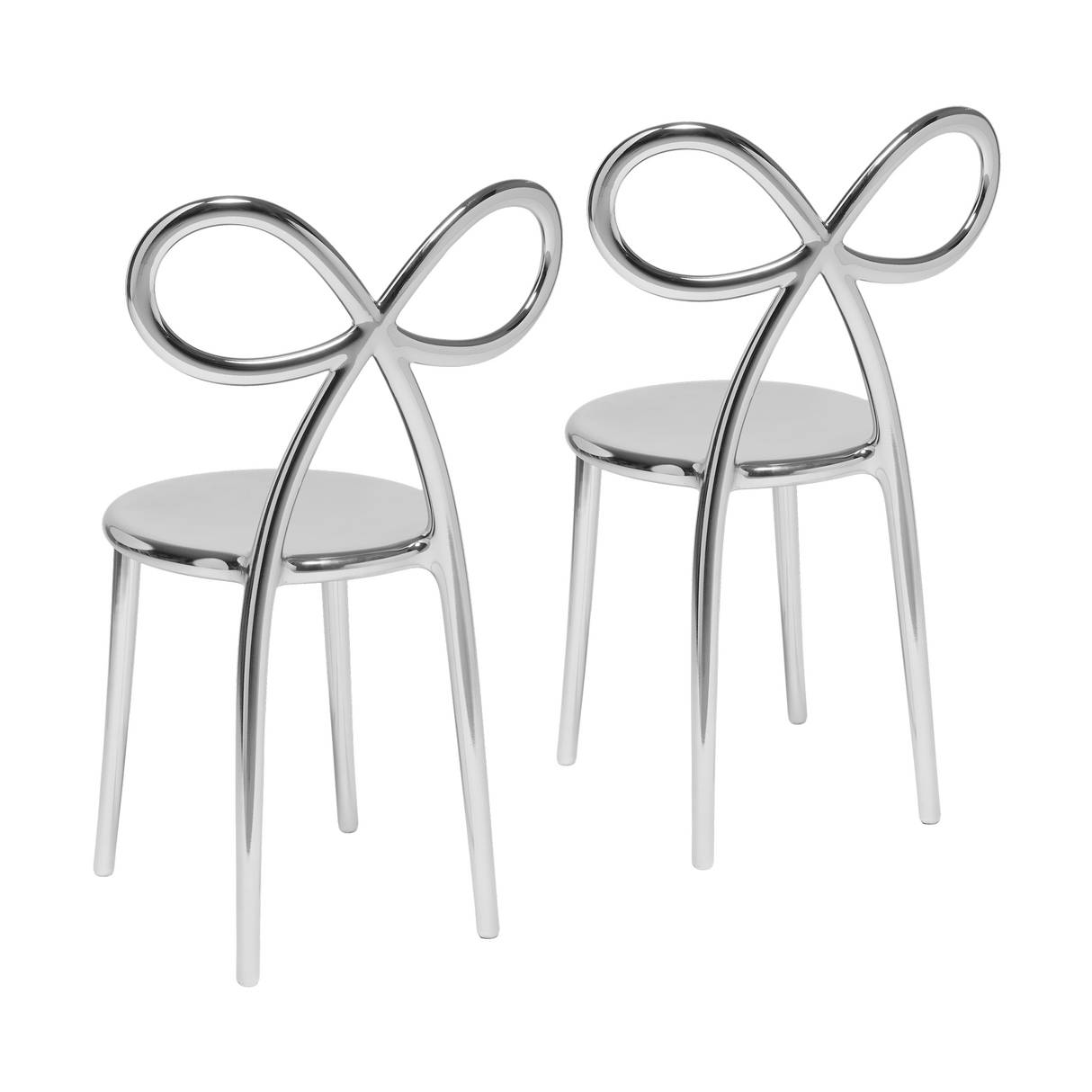 Modern Chic Dining Chair Set (2) | Qeeboo Ribbon | OROA.com