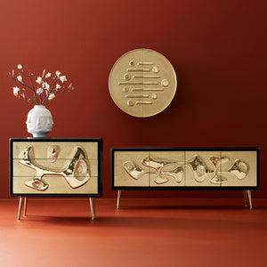 Hammered Brass 3-Drawer Chest | Jonathan Adler Reform | Oroa.com