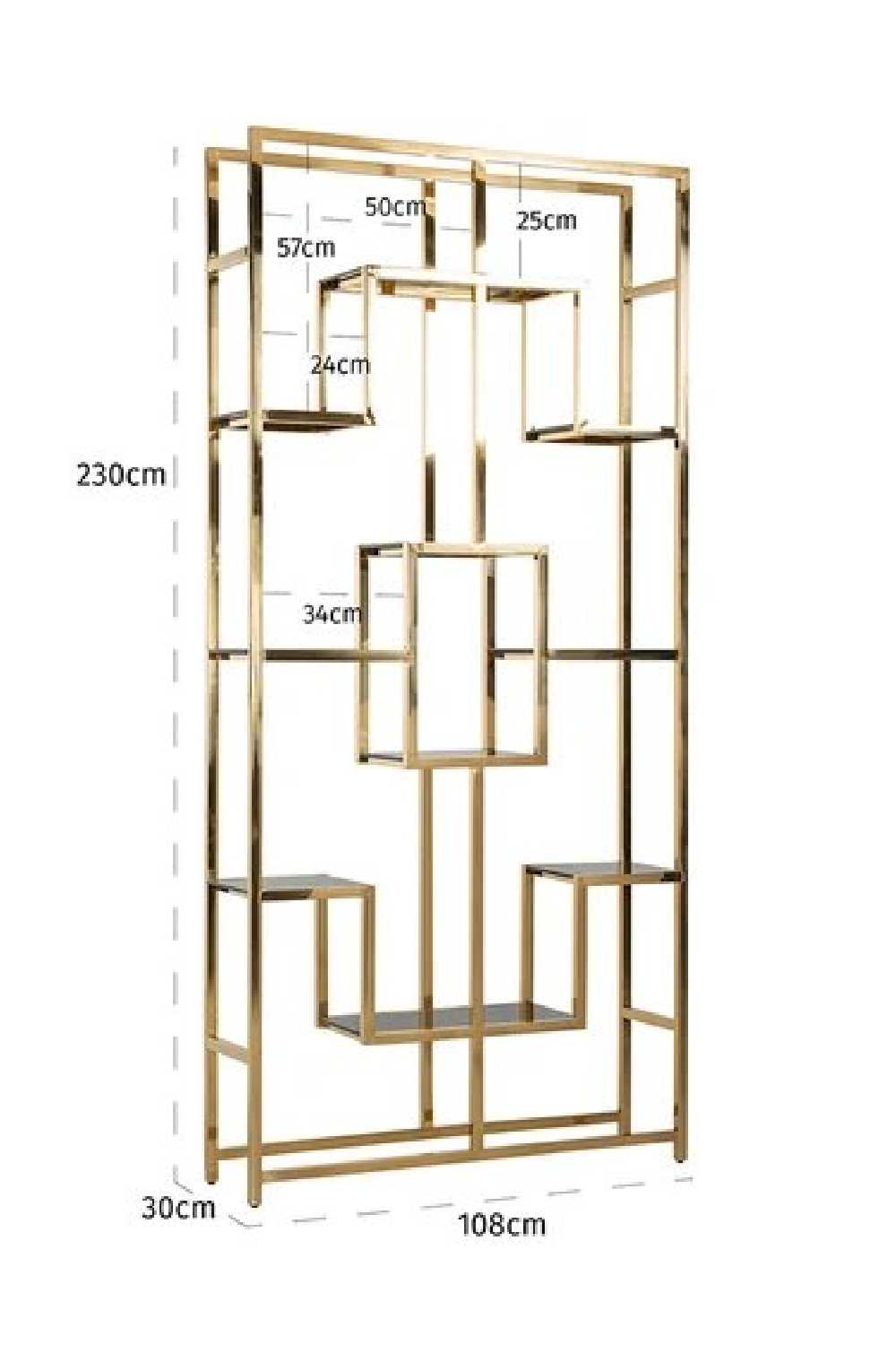Geometrical Gold Cabinet | OROA Magnus | Oroa.com