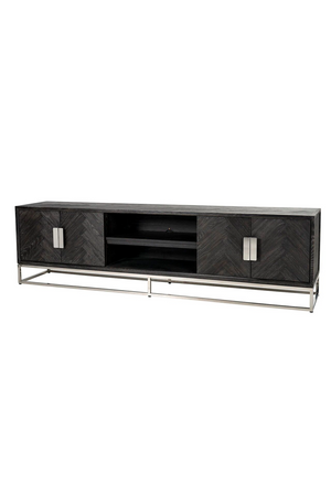 Black Oak 4 Door TV Sideboard | Richmond Interiors Blackbone | OROA.com