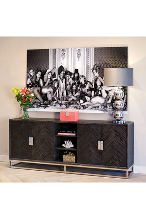 Black Oak Chevron Sideboard | Richmond Interiors Blackbone | Oroa.com