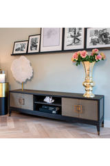 Modern Leather TV Unit | Richmond Interiors Bloomingville | Oroa.com
