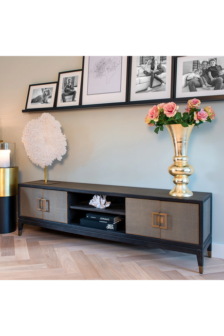 Modern Leather TV Unit | Richmond Interiors Bloomingville | Oroa.com