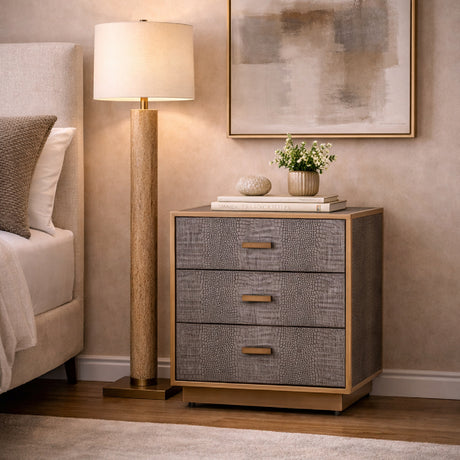   Brown Leather Chest of Drawers | Oroa.com