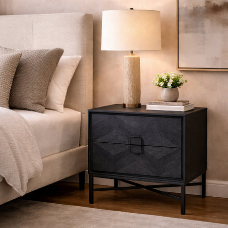   Black Wooden Chest of Drawers | Oroa.com