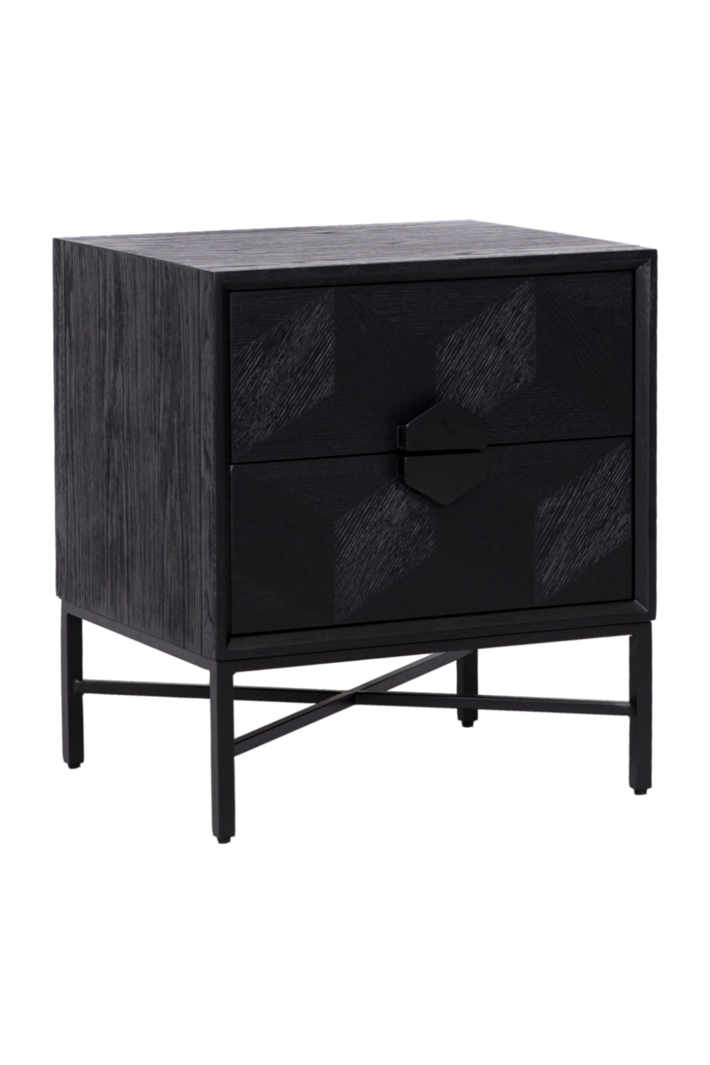 Black Wooden Chest of Drawers | Richmond Interiors Blax | OROA.com