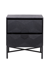 Black Wooden Chest of Drawers | Richmond Interiors Blax | OROA.com
