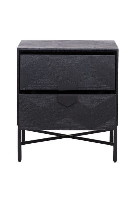 Black Wooden Chest of Drawers | Richmond Interiors Blax | OROA.com