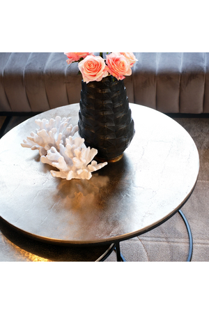 Round Gold Aluminum Nesting Coffee Table | Richmond Interiors Asher | Oroa.com