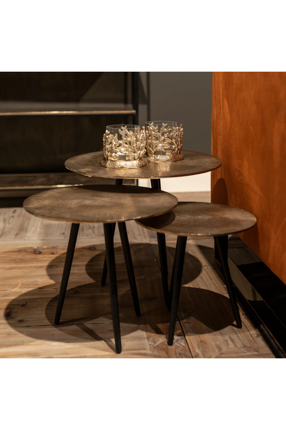 Round Aluminum Coffee Table Set (3) | OROA Vittorio | Oroa.com