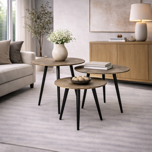   Round Aluminum Coffee Table Set (3) | Oroa.com