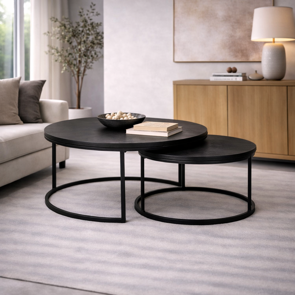   Round Nested Coffee Tables (2) | Oroa.com