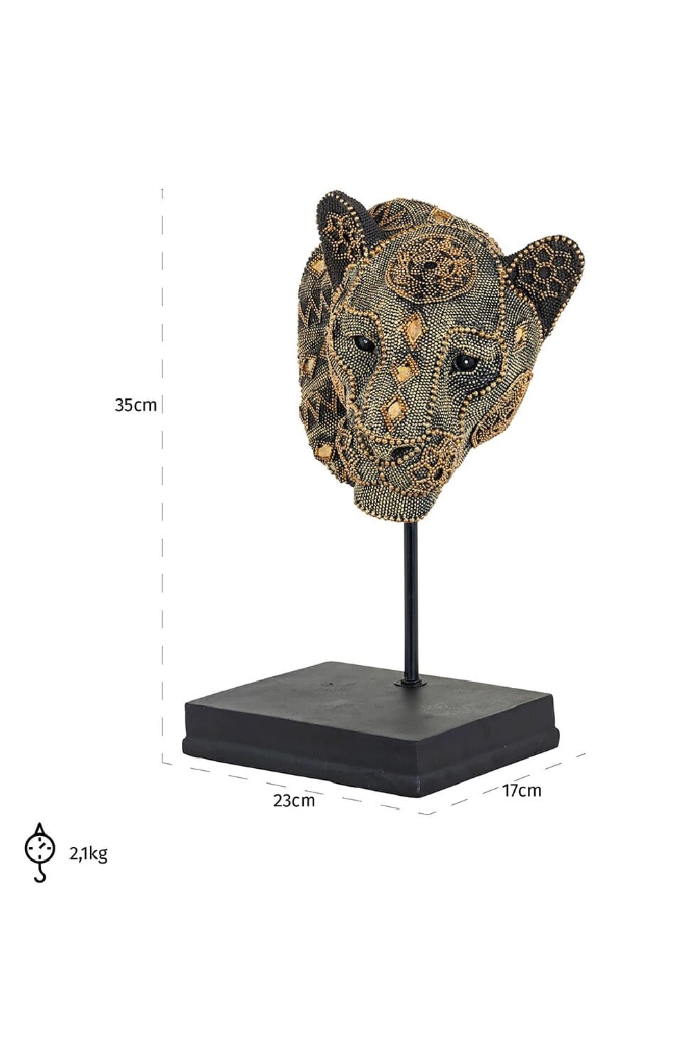 Sequined Panther Head Decor | OROA Yaro | OROA.com