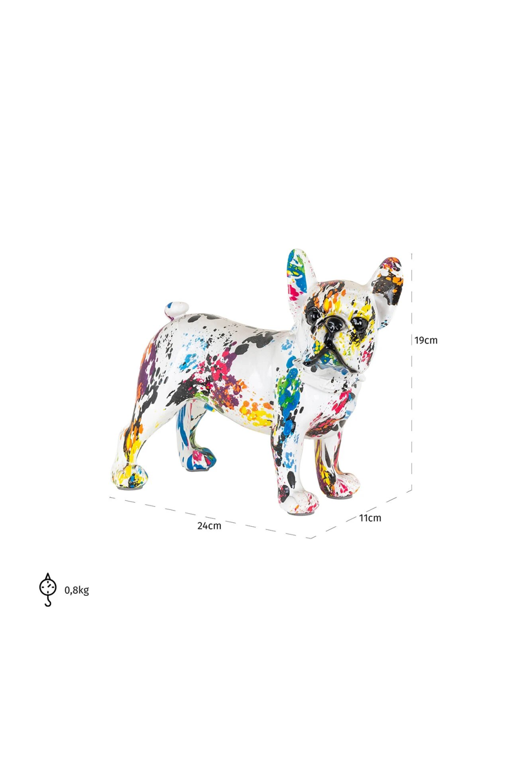 Multicolored Animal Deco Object | OROA Dog Graffiti | OROA.com