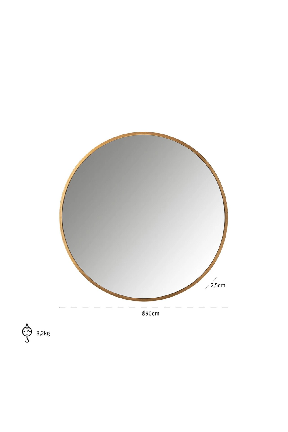 Round Minimalist Framed Mirror | OROA Maesa | Oroa.com