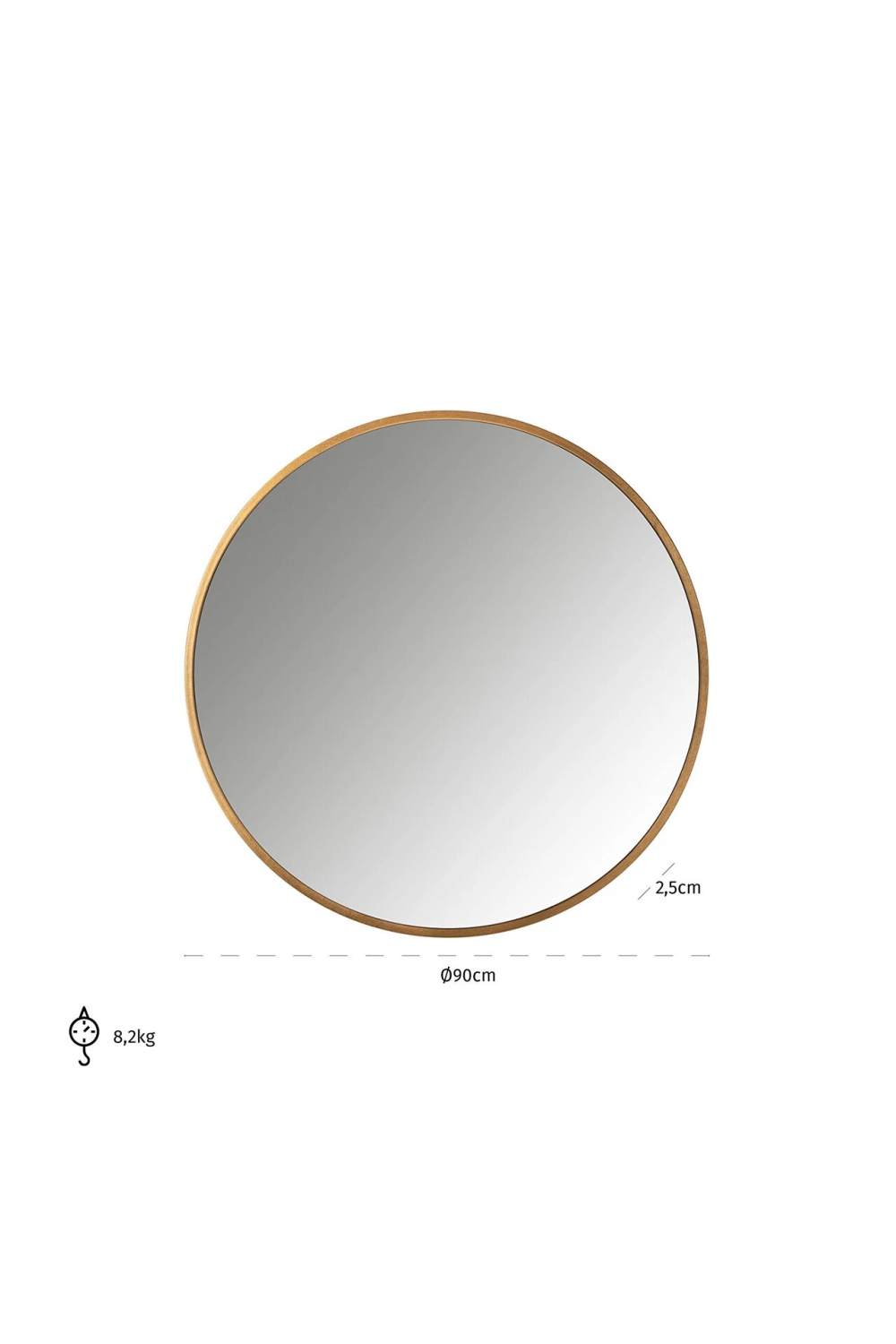 Round Minimalist Framed Mirror | Richmond Interiors Maesa | Oroa.com