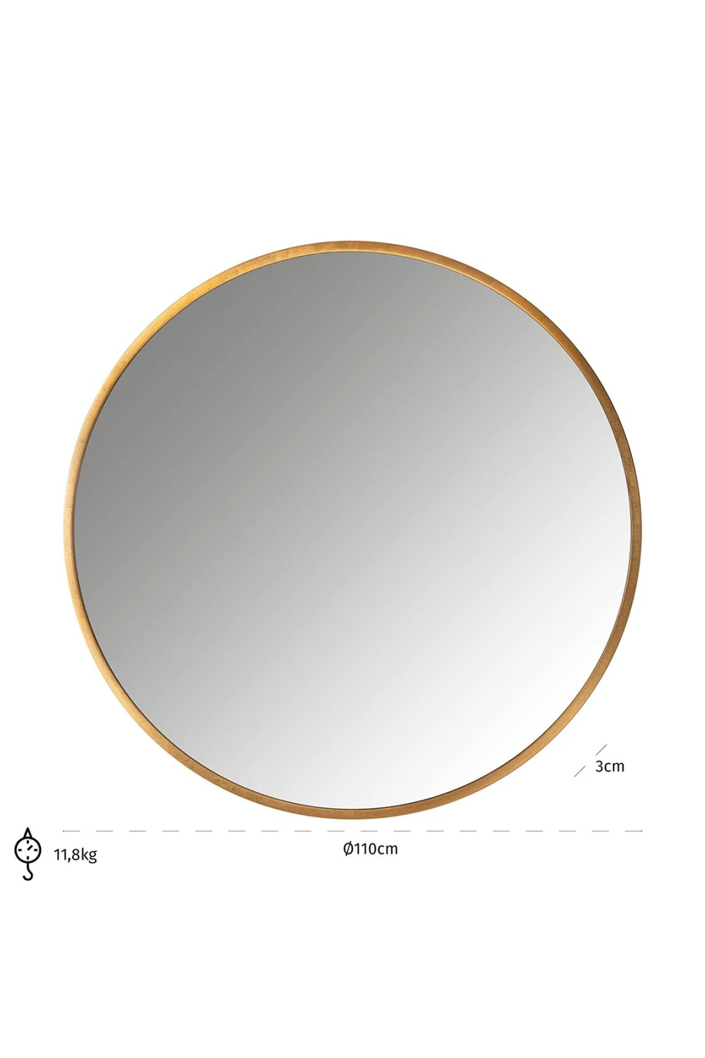 Circular Framed Mirror, OROA Maevy