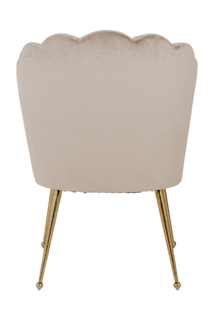Scalloped Khaki Velvet Chair | Richmond Interiors Pippa | Oroa.com