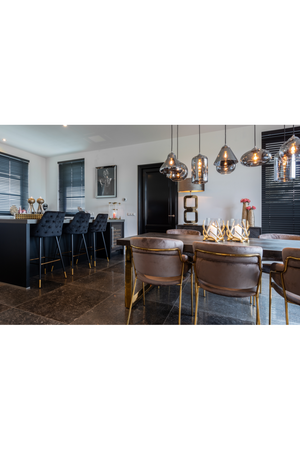 Velvet Gold Accent Bar Stool | Richmond Interiors Imani | Oroa.com