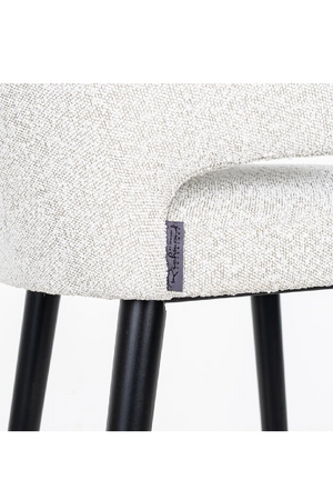 White Bouclé Bar Stool | Richmond Interiors Indigo | OROA.com