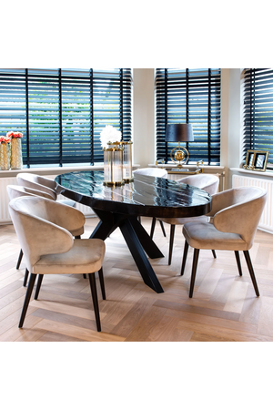 Modern Velvet Dining Chair | Richmond Interiors Indigo | Oroa.com