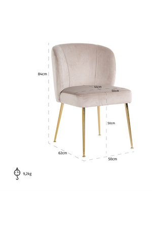 Curved Back Modern Dining Chair | Richmond Interiors Cannon | Oroa.com