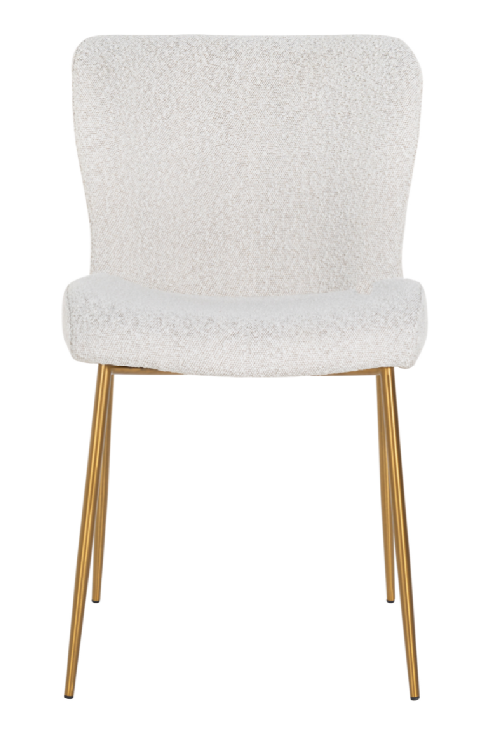 White Bouclé Contemporary Dining Chair | OROA Odessa | OROA.com