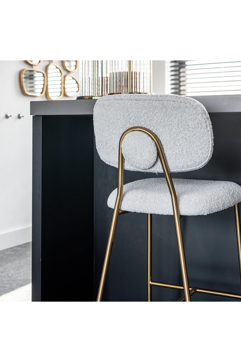 Brushed Metal Counter Stool | Richmond Interiors Xenia | Oroa.com