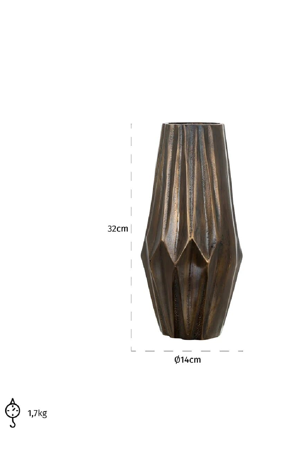 Geometrical Aluminum Vase S | OROA Celina | Oroa.com