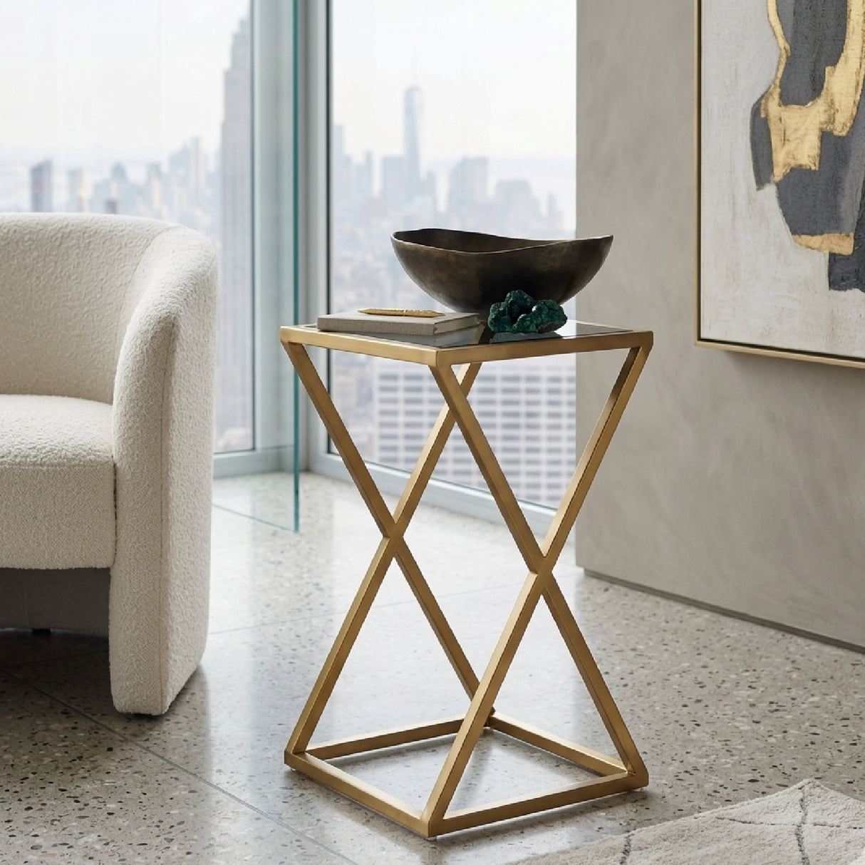   Cross Framed Sofa Table | Oroa.com
