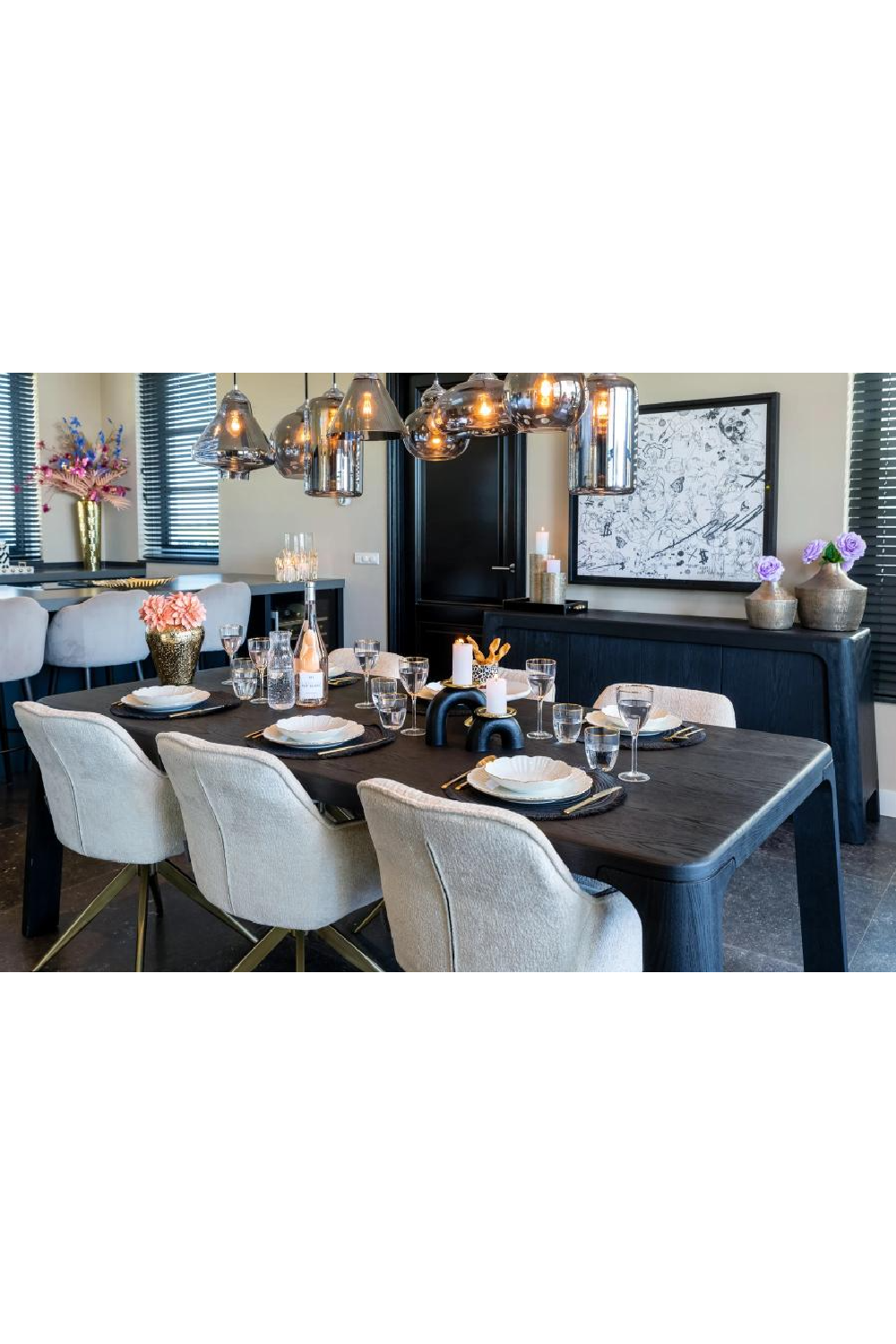 Rectangular Wood Dining Table | Richmond Interiors Baccarat | OROA.com