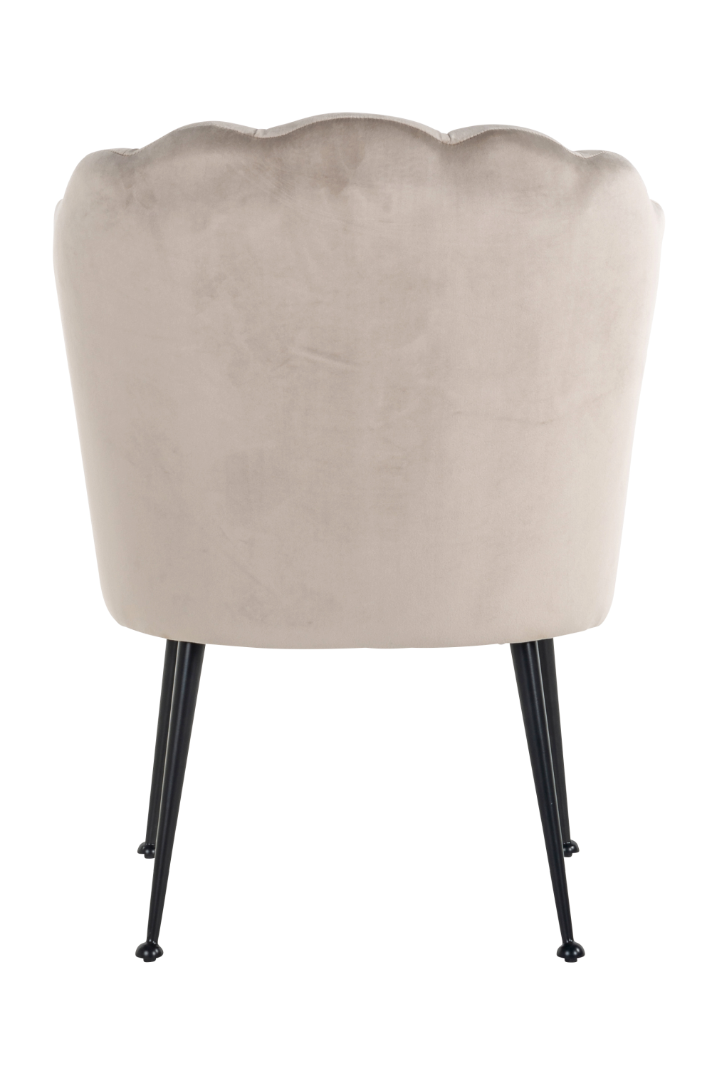 Scalloped Khaki Velvet Chair | OROA Pippa | Oroa.com