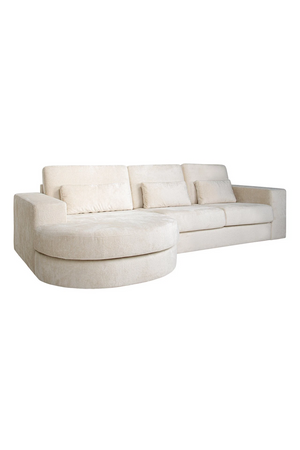 White Chenille Upholstered Sofa | OROA Felix | Oroa.com
