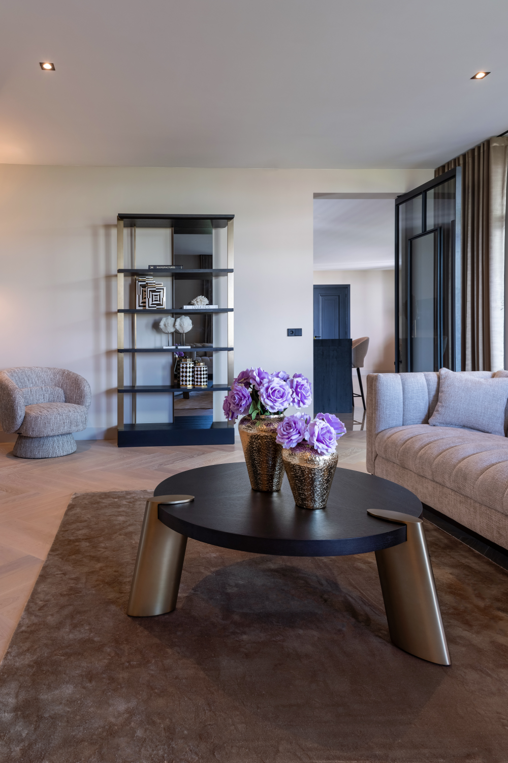 Black Oak Round Coffee Table | Richmond Interiors Brody | Oroa.com