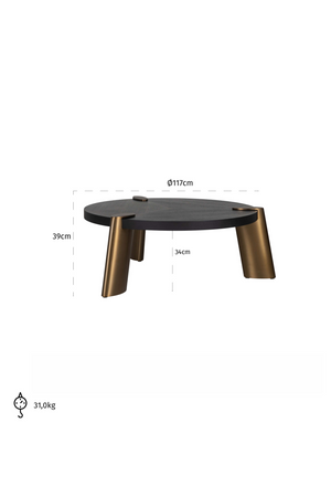 Black Oak Round Coffee Table | Richmond Interiors Brody | Oroa.com