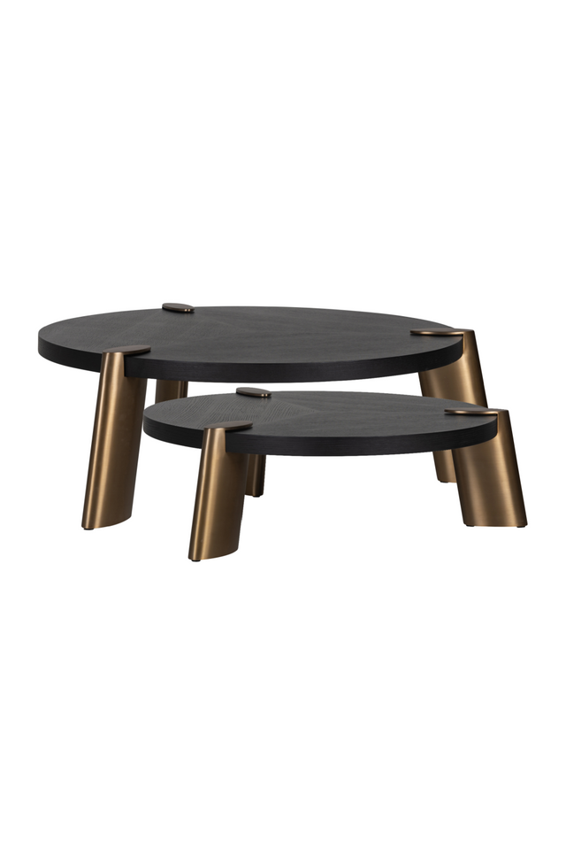 Black Oak Round Coffee Tables (2) | Richmond Interiors Brody | Oroa.com