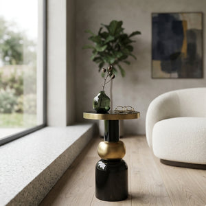   Black Pedestal End Table | Oroa.com