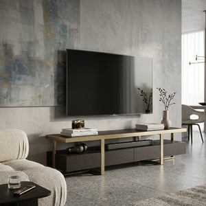   Black Oak Veneer TV Cabinet | Oroa.com