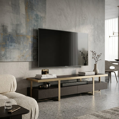   Black Oak Veneer TV Cabinet | Oroa.com