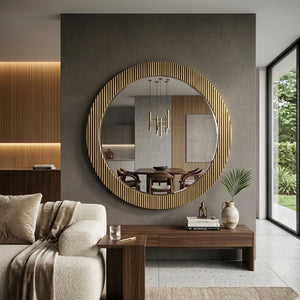   Gold Round Mirror | Oroa.com