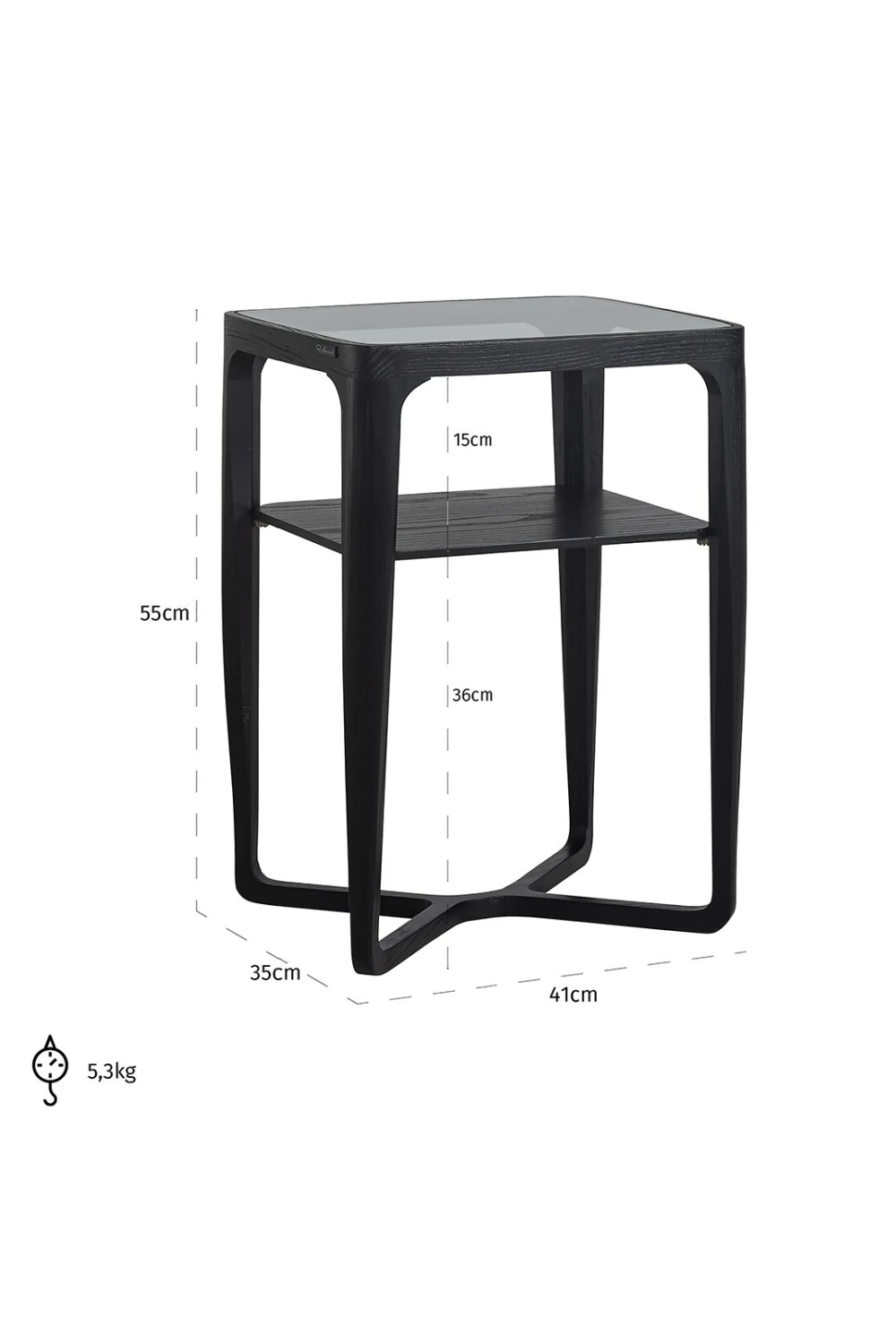 Modern Glass Side Table | OROA Monfort | Oroa.com