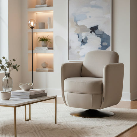 Upholstered Modern Swivel Chair | Richmond Interiors Turner