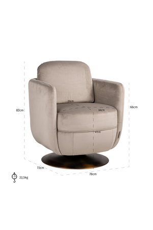 Upholstered Modern Swivel Chair | Richmond Interiors Turner | Oroa.com