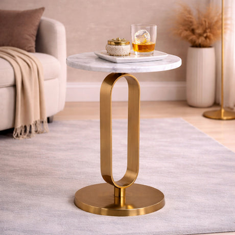   Modern Marble End Table | Oroa.com