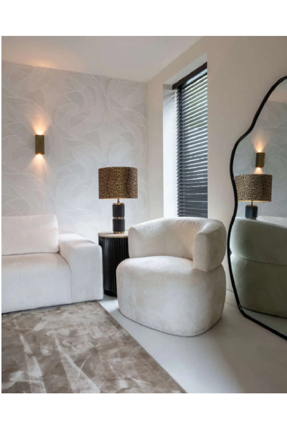 Organic-Shaped Contemporary Mirror | Richmond Interiors Aldon | Oroa.com