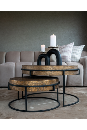 Round Metal Nesting Coffee Tables (2) | Richmond Interiors Derby | Oroa.com