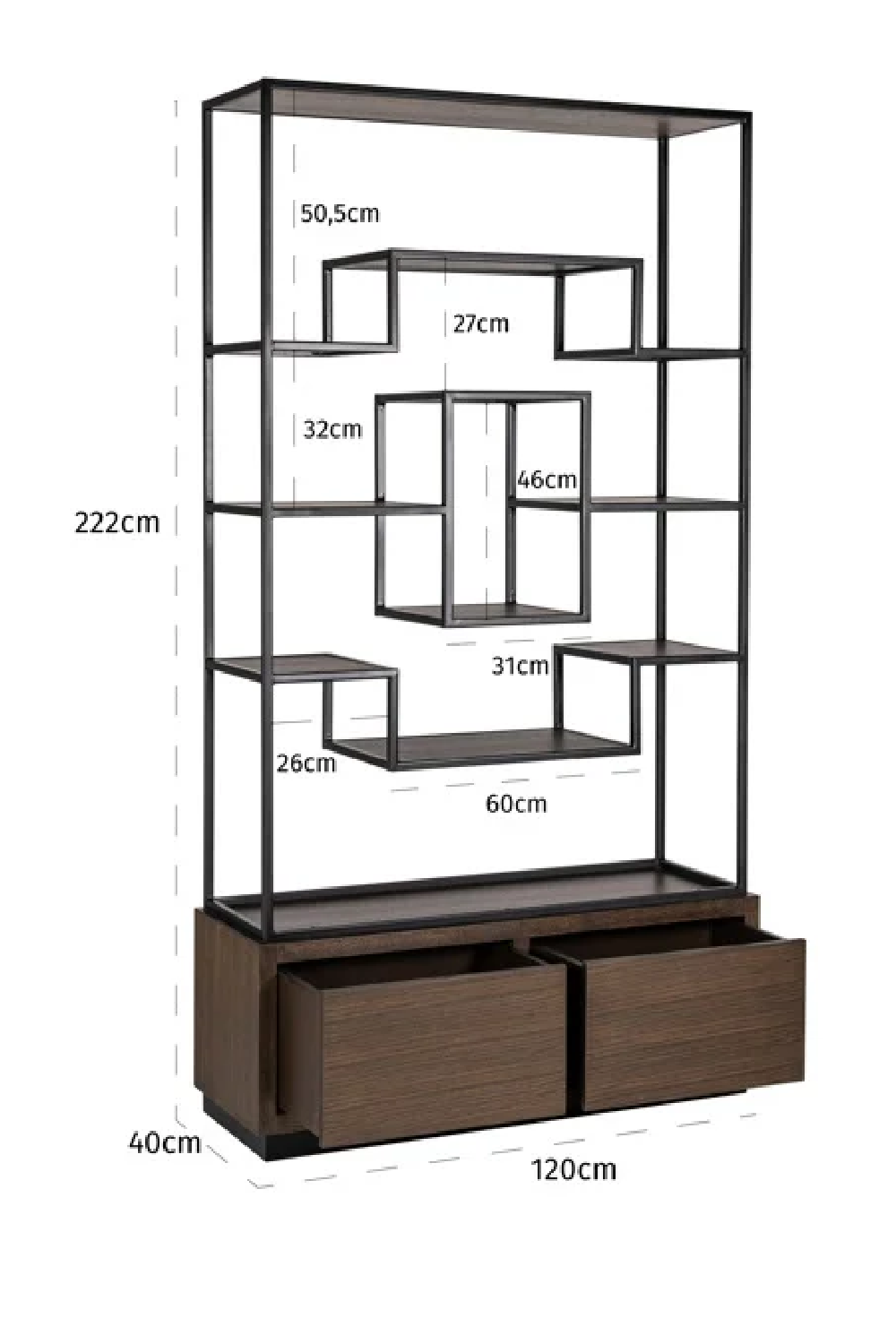 Black Oak Oak Display Unit | OROA Bonvoy| Oroatrade.comUnit | OROA Bonvoy | Oroa.com