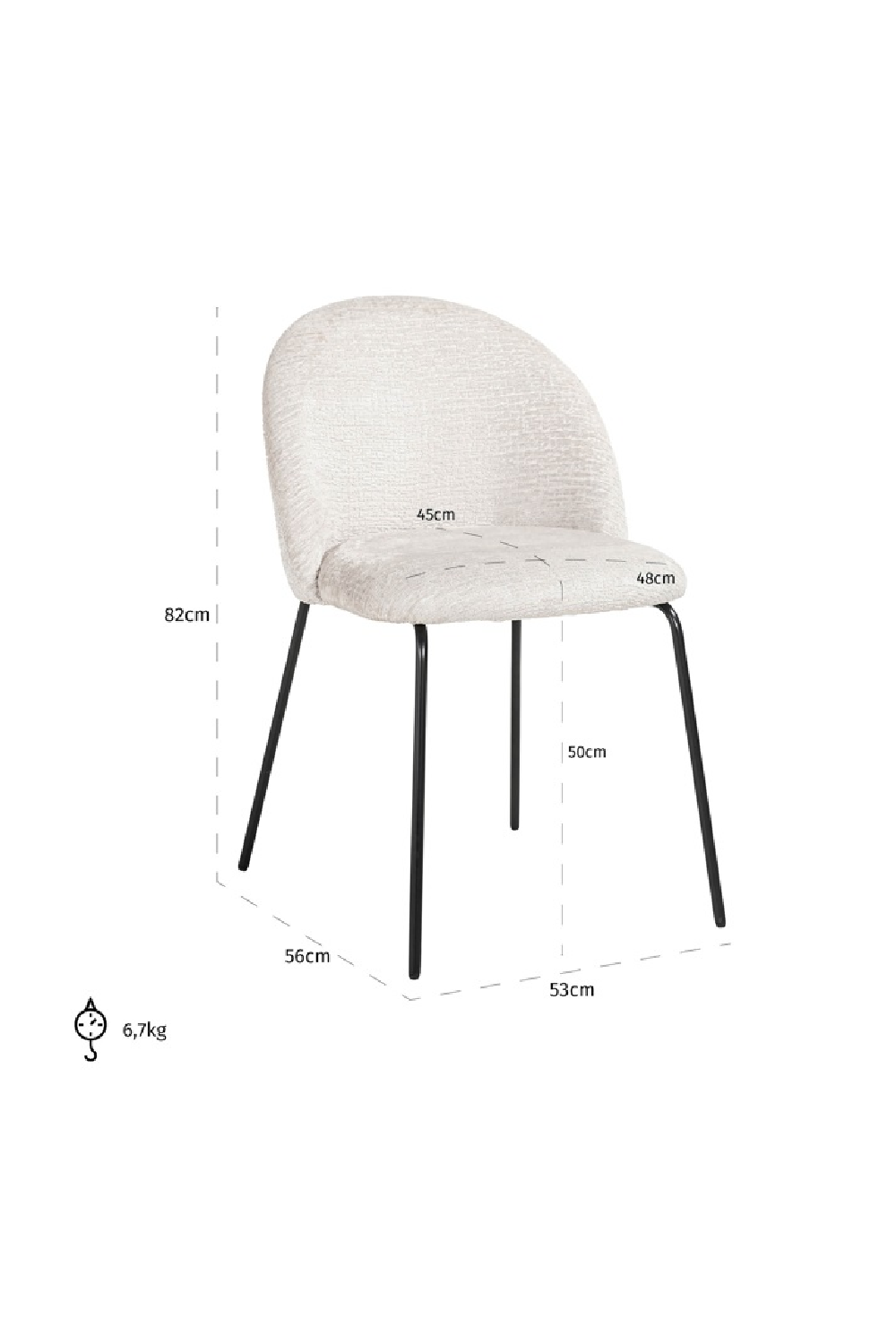 Minimalist Dining Chair | Richmond Interiors Alyssa | Oroa.com