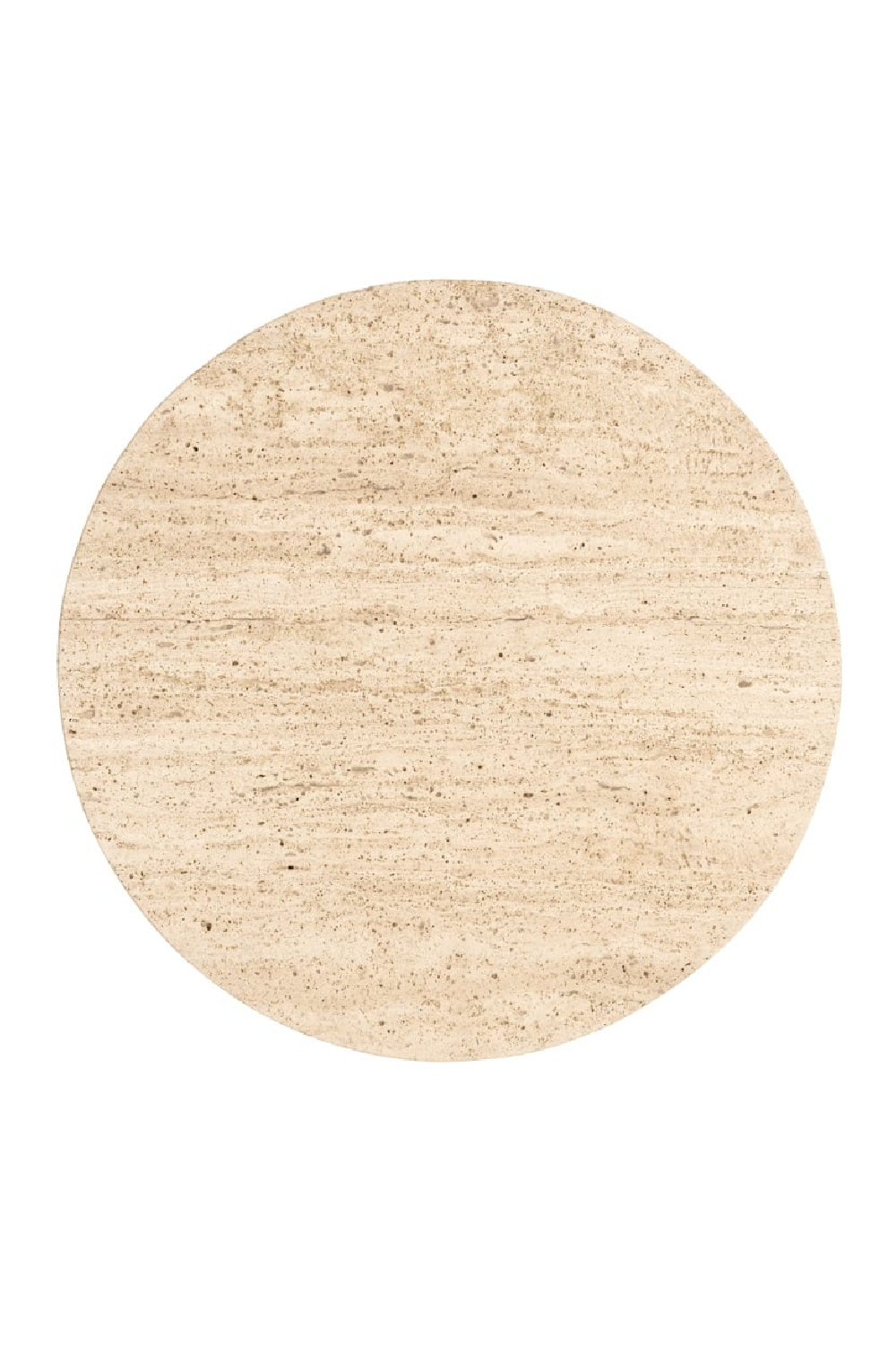 Round Travertine End Table | Richmond Interiors Hampton | Oroa.com
